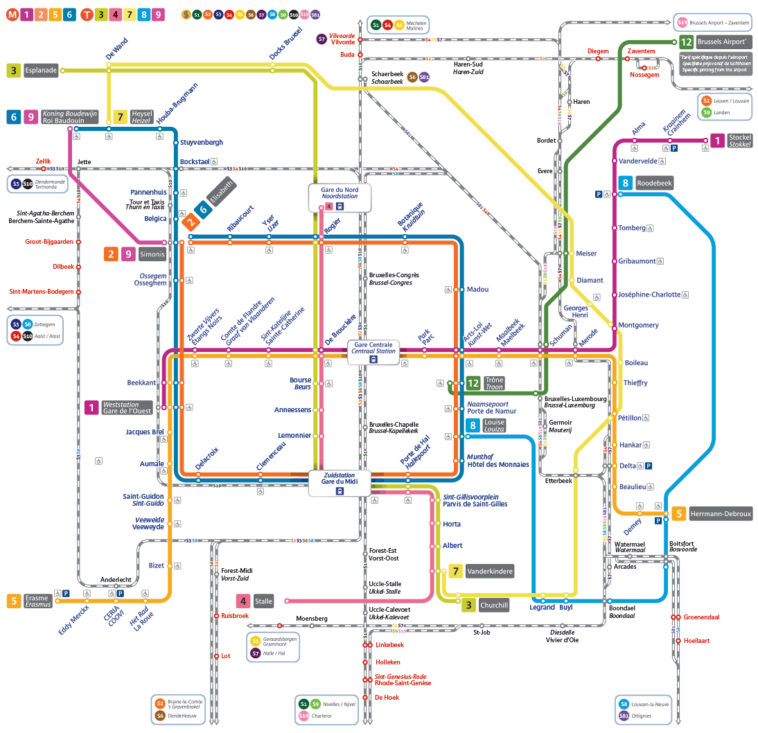 Brussels Metro map