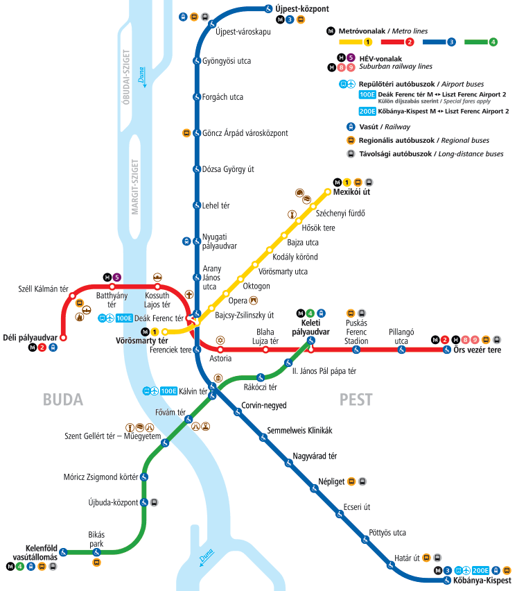 Budapest Metro map