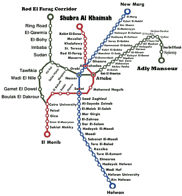 Cairo metro map