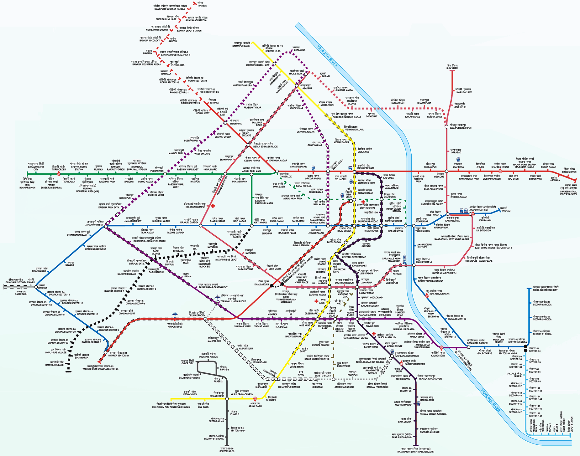 Botanical Garden Station Map Delhi Metro