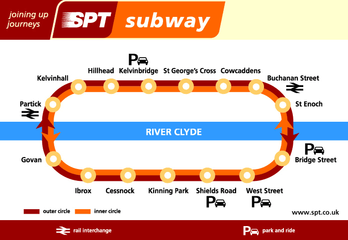 Glasgow subway map