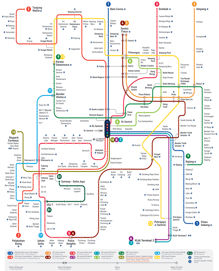 Kuala Lumpur Rapid KL map