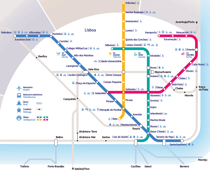 Lisbon Metro map