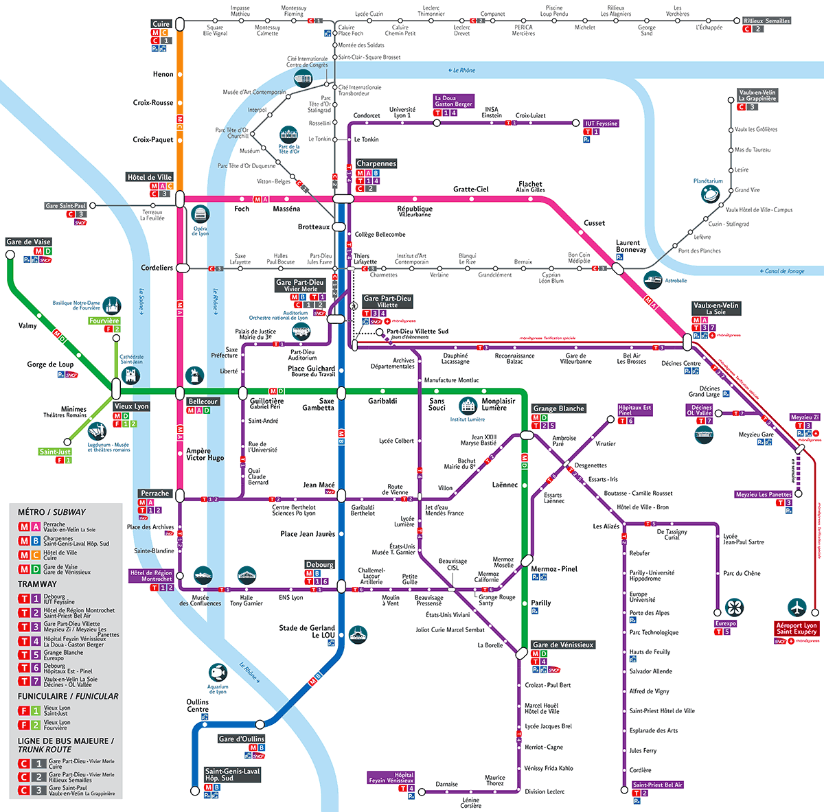 Lyon Metro map