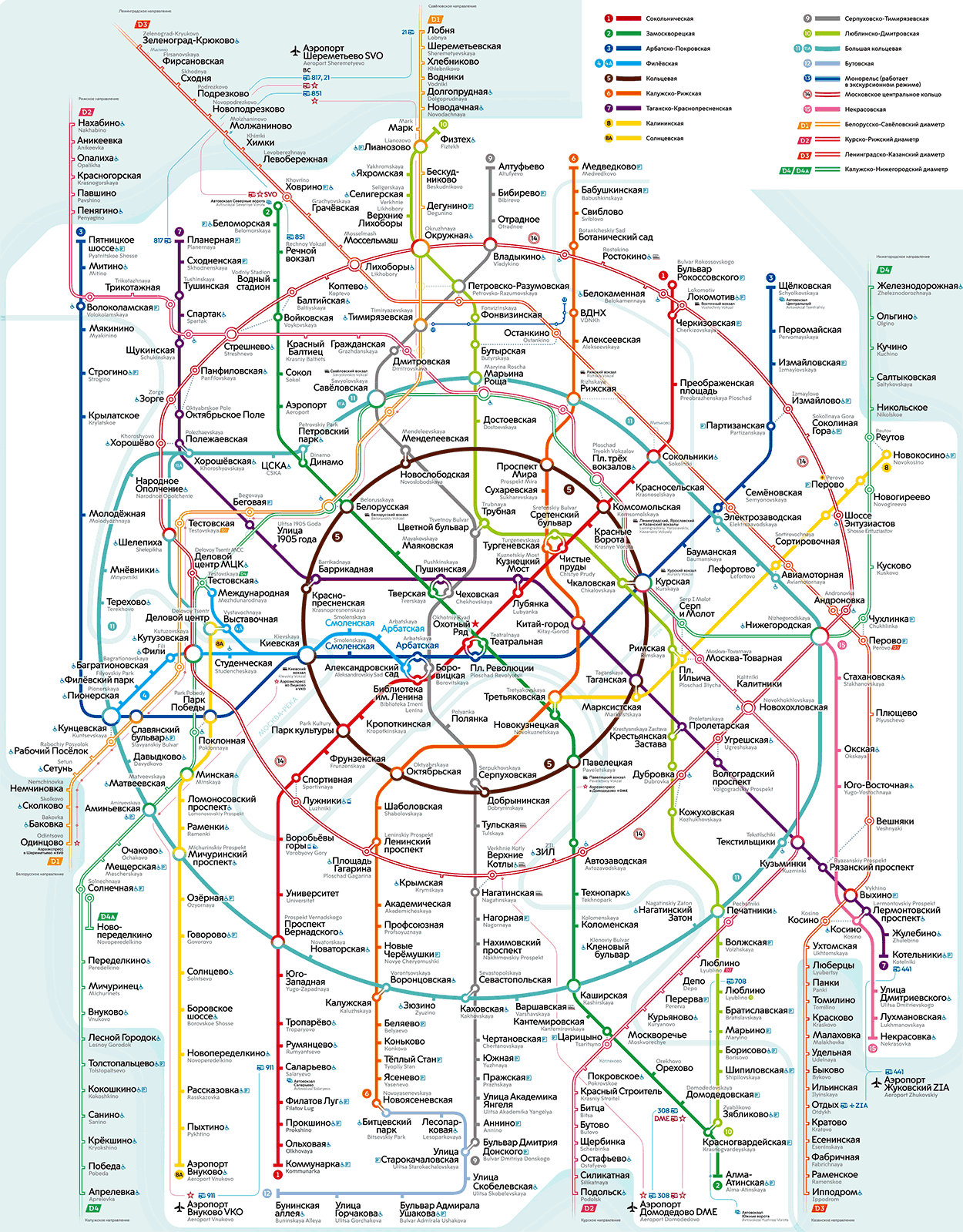 Moscow metro map