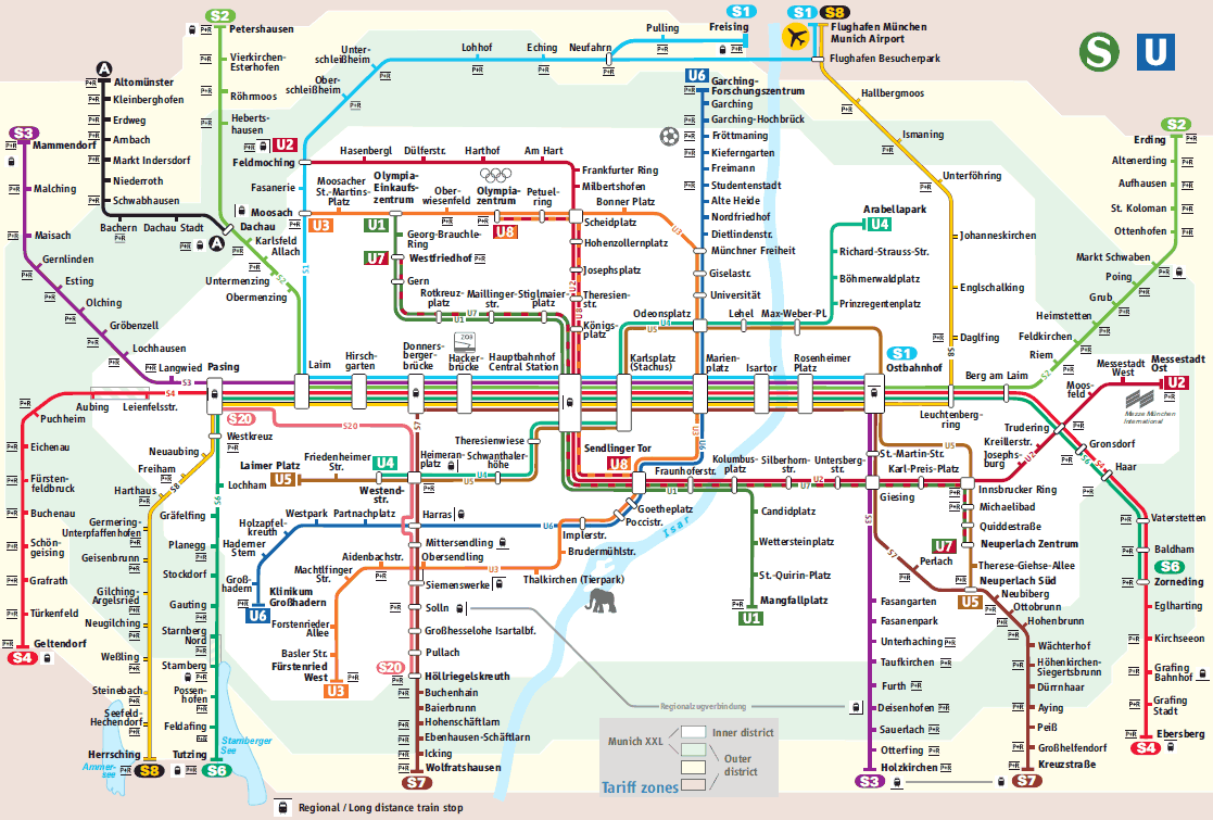 Munich U-Bahn map