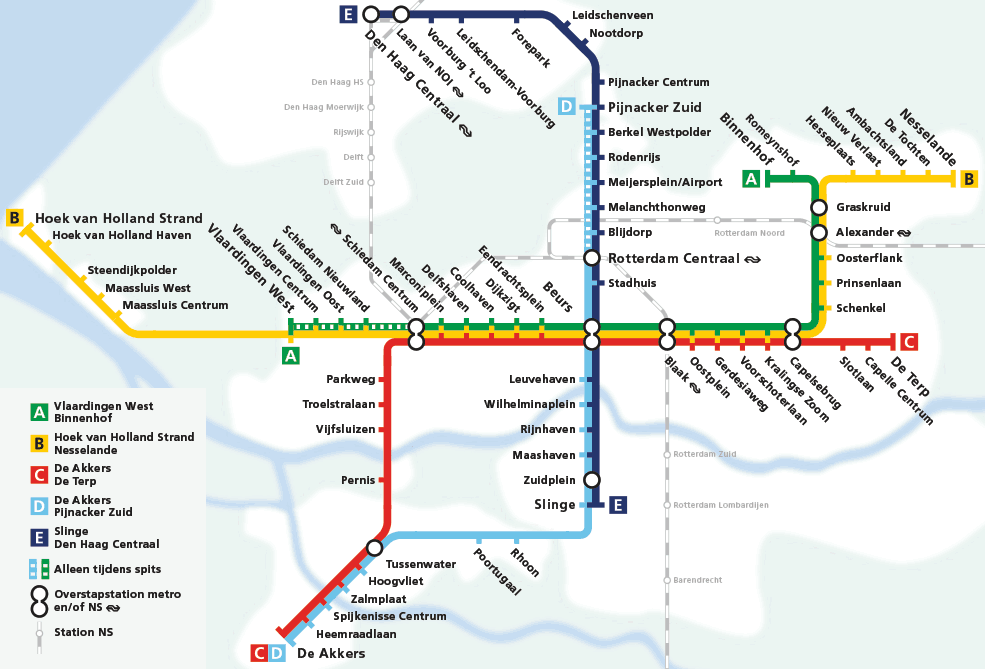 Rotterdam Metro map