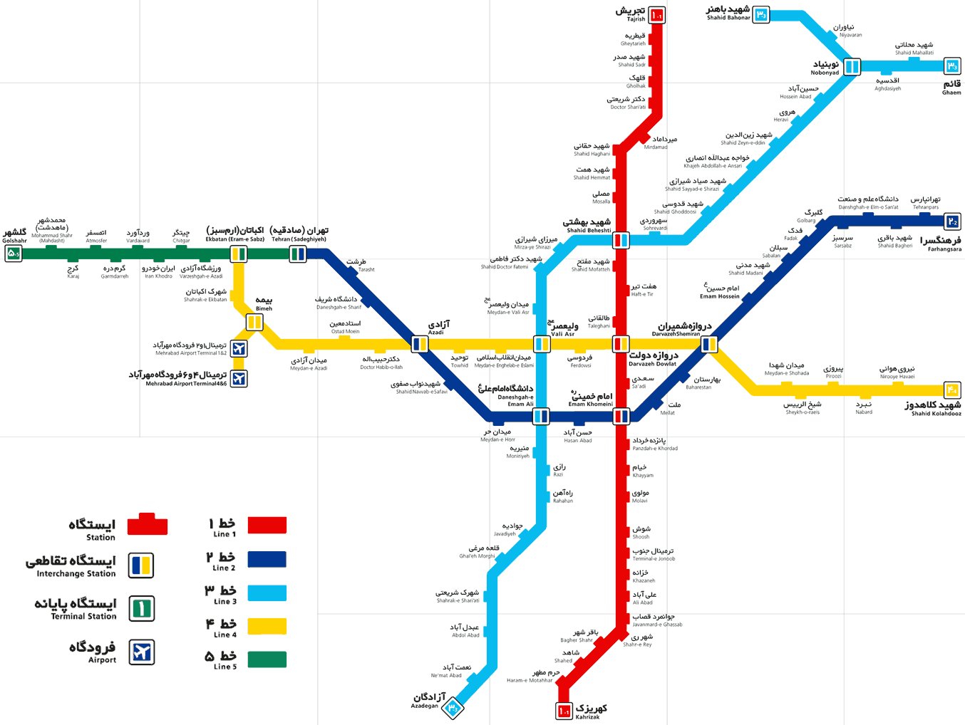Tehran Metro map
