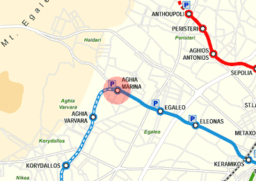 Aghia Marina station map