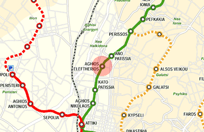 Aghios Eleftherios station map