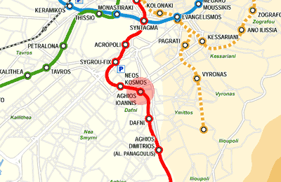 Aghios Ioannis station map