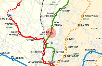 Aghios Nikolaos station map