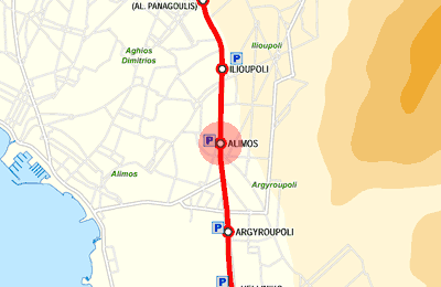 Alimos station map