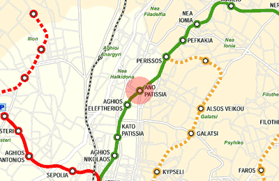 Ano Patissia station map