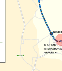 Athens International Airport station map