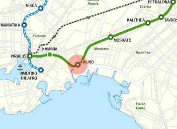 Faliro station map