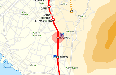 Ilioupoli station map