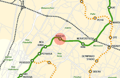 Iraklio station map