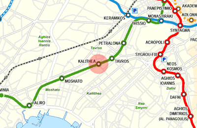 Kalithea station map