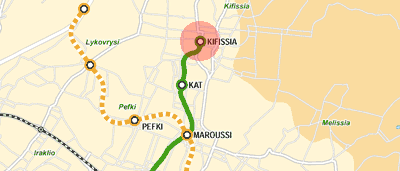 Kifissia station map