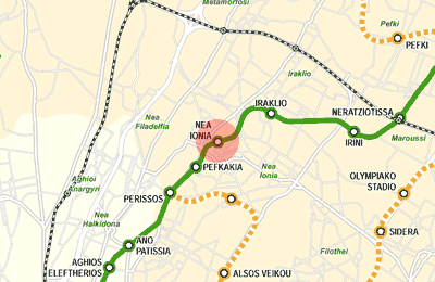 Nea Ionia station map