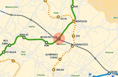 Neratziotissa station map