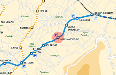 Nomismatokopio station map