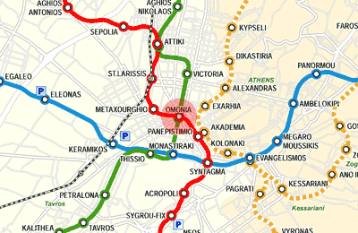 Omonoia station map