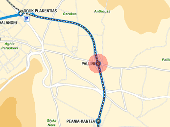 Pallini station map