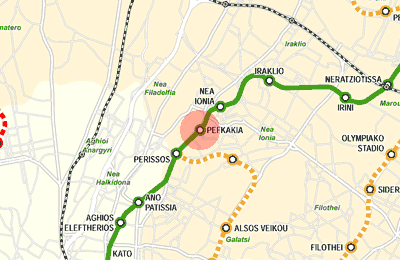 Pefkakia station map