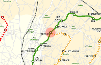 Perissos station map