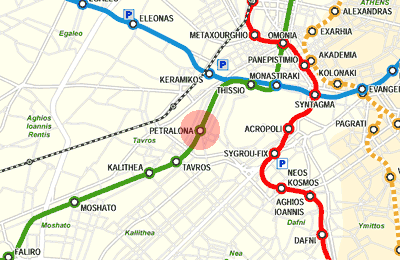 Petralona station map