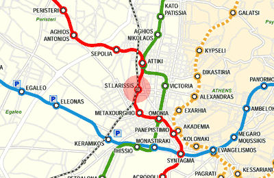St. Larissis station map