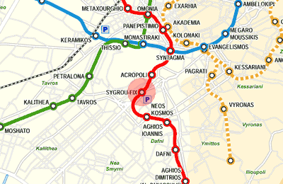 Sygrou-Fix station map