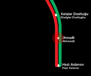 Ahmedli station map