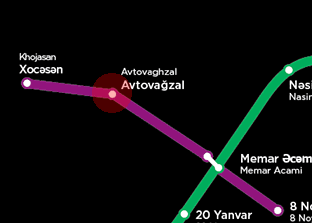 Avtovagzal station map