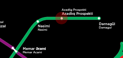 Azadliq prospekti station map