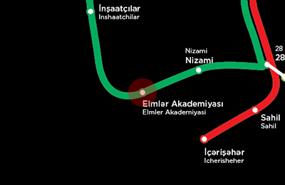 Elmler Akademiyasi station map