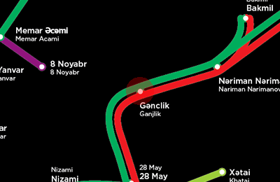 Ganjlik station map