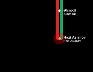 Hazi Aslanov station map