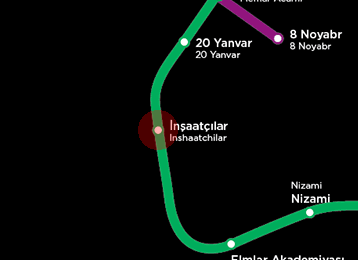 Inshaatchilar station map