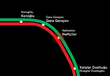 Neftchilar station map