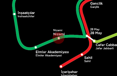 Nizami Ganjavi station map