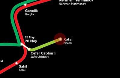 Shah Ismail Khatai station map