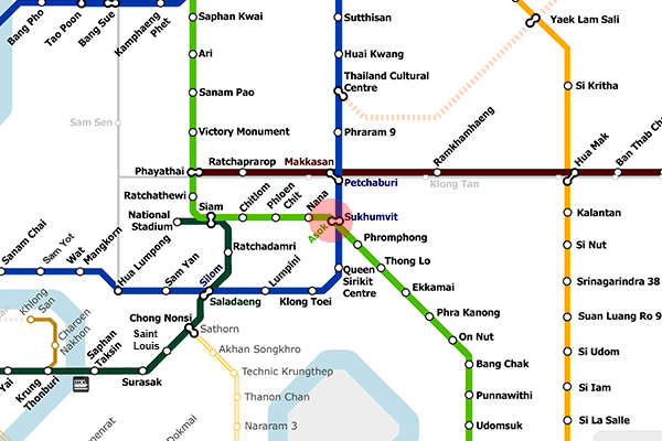 Asok station map