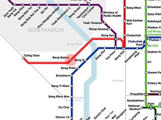 Bang Bamru station map