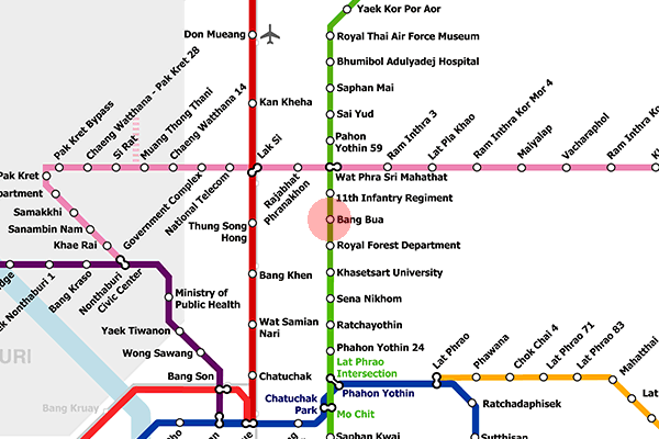 Bang Bua station map