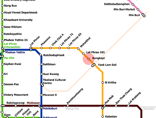 Bang Kapi station map