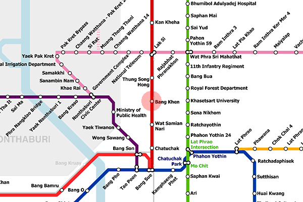 Bang Khen station map