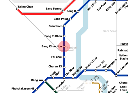 Bang Khun Non station map